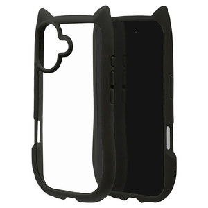 ラスタバナナ iPhone 17用猫耳ケース TPU×PC ブラック 8905IP5AHPBK