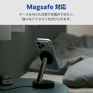 エレコム iPhone17 Pro用ハイブリッドケース MAGKEEP スタンド シルバー PM-A25CMAGSTSV-イメージ3
