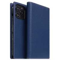 SLG Design iPhone 14 Pro用Full Grain Leather Case ネイビーブルー SD24330I14PNB