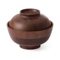 ラ・ルース ひきよせ 蓋付椀 3段S ウォールナット 130135 FC368KY-0168110