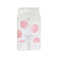 イトマン イットコ芯なしスリム180mシングル 6ロール FCF481K-7-2261-02