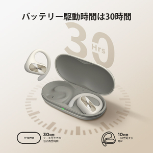 アースリボーン オープンスポーツイヤフォン 1MORE Fit SE S30 ホワイト AV040008-C02-イメージ7