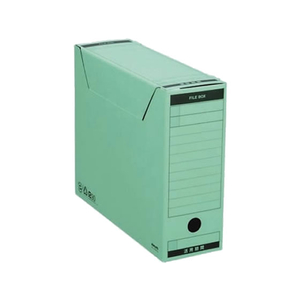 コクヨ ファイルボックス-FS〈Bタイプ〉A4ヨコ 背幅102mm 緑 1冊 F805188-A4-LFBN-G-イメージ1