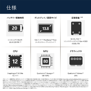 マイクロソフト Surface Laptop(第 8 世代) 13．8インチ Snapdragon X2 Elite/16/1TB プラチナ EP2-59278-イメージ15