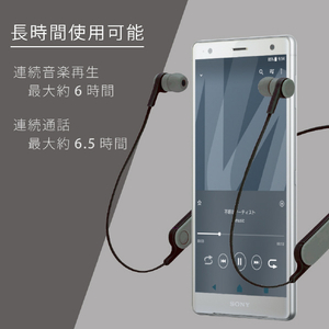 エレコム Bluetoothヘッドホン FASTMUSIC&trade;''bund'' スモークブラック LBT-HPC14AVBK-イメージ4