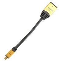 ホーリック HDMIマイクロ変換アダプタ ecoパッケージ(7cm) ゴールド HDM07-330ADG