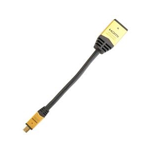 ホーリック HDMIマイクロ変換アダプタ ecoパッケージ(7cm) ゴールド HDM07-330ADG-イメージ1