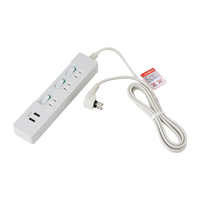 エルパ ランプレススイッチ付USBタップ(3個口) WLS-E3232UA(W)