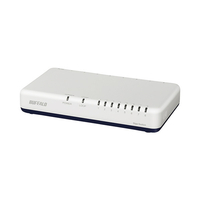 バッファロー Giga8ポート スイッチングハブ 電源外付け プラスチック筐体 マグネットなし ホワイト LSW7-GT-8EPL/WH