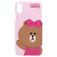LINE FRIENDS iPhone XR用ケース SLIM FIT ベーシック チョコ KCL-SBA007