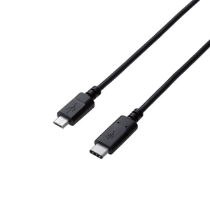 エレコム USB2．0ケーブル(認証品、C-microB) 1．0m ブラック U2C-CMB10NBK-イメージ2