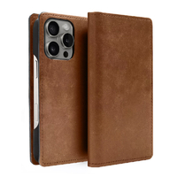 ABBI SIGNATURE iPhone 16 Pro Max用MARGOT イタリアンレザー MagSafe対応ダイアリーケース ブラウン ABS27331I16PM