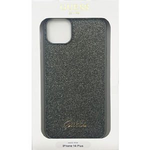 GUESS iPhone 14 Plus用グリッターフレーク 背面ケース グリーン GUHCP14MHGGSHN-イメージ1