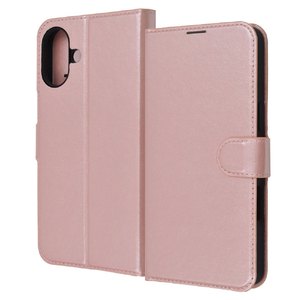 レイアウト iPhone 16 Plus用Like standard 耐衝撃 マグネットベルト シンプル 手帳型レザーケース シャイニーピンク RT-P48ELC1/P-イメージ1