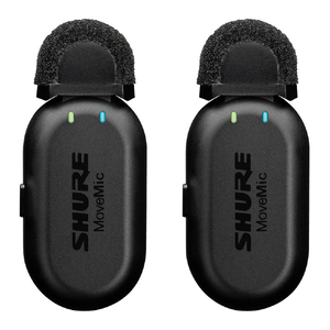 SHURE MoveMic Oneクリップオン・ワイヤレスマイクロホン2本入り、充電ケース付 MOTIVシリーズ ブラック MV-TWO-J-Z6-イメージ1