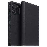 SLG Design iPhone 14 Pro用Full Grain Leather Case ブラックブルー SD24331I14PBB