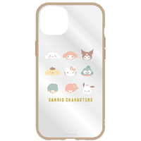 グルマンディーズ iPhone 14 Plus用耐衝撃ケース IIIIFIT CLEAR サンリオキャラクターズ ミックス(フェイス) SANG-256MX
