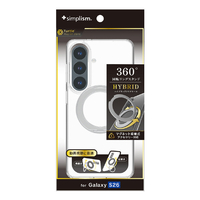 トリニティ Galaxy S26用 [Turtle MagStand] マグネット吸着式アクセサリー対応 リングスタンド付き ハイブリッドクリアケース シルバーリングスタンド TR-GA26S-TTMSS-CLSV