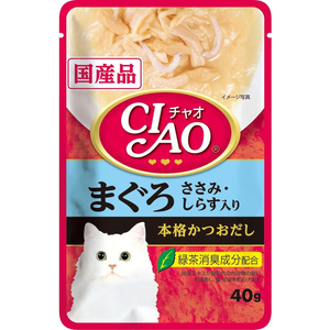 いなば CIAO パウチ まぐろ ささみ・しらす入り 40g×8P FCF664N-イメージ2