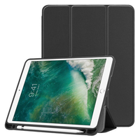 aglow iPad 9．7インチ 2017/2018年モデル用アップルペンシル収納付きケース ブラック IQ-IP2018-BK