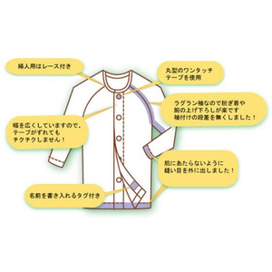 ゼネラル やさしい着心地のワンタッチ肌着ワンタッチテープ 7分袖 紳士 白 M FC898NF-411255-イメージ2