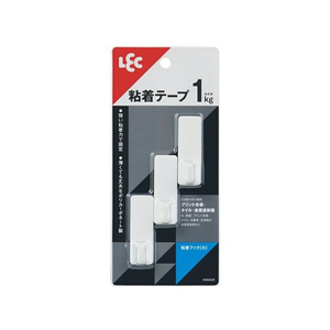 レック 粘着フック 小 3個入 ホワイト FC141PA-H00431-イメージ2