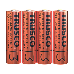トラスコ アルカリ乾電池 １０年 単３ （４本入） TRUSCO アルカリ乾電池10年 TLR6GPL-4S-イメージ1