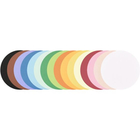 今村紙工 カラー工作用紙 丸型タイプ アソート 80枚 FCE030Z-G-80