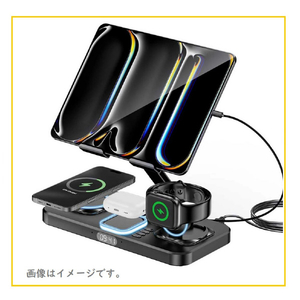 RM 4in1 AppleWatch・iPad用充電ステーション ホワイト RM-2649WH-イメージ2