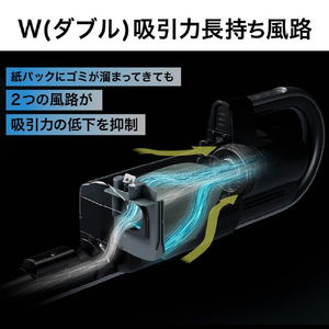 三菱 スティック&ハンディクリーナー iNSTICK ZUBAQ マットチタンブラック HC-JK2E-B-イメージ15