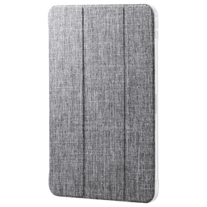 エレコム 11インチiPad Pro(M4)用 フラップケース 薄型軽量 ファブリック 背面クリア グレー TB-A25PMWVCGY-イメージ1