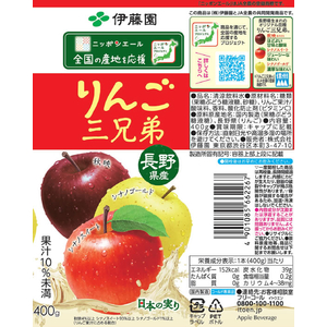 伊藤園 ニッポンエール 長野県産りんご三兄弟 400g 24本 FCK702D-イメージ5