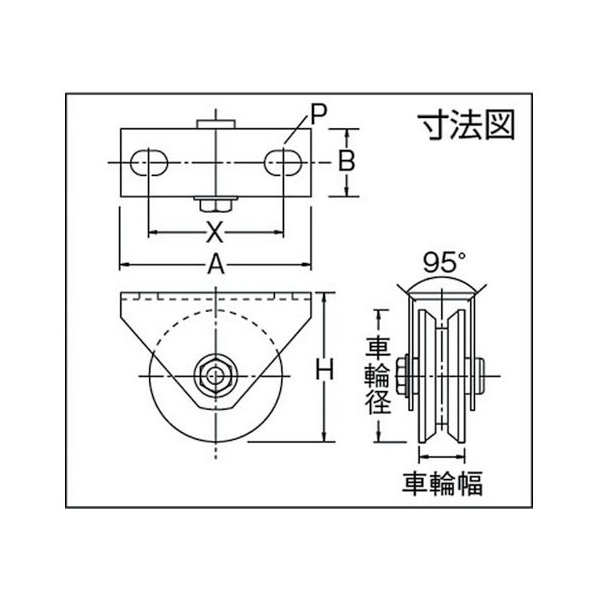 丸喜金属本社 マルコン枠付オールステンレス重量車 75mm V型 FC233FU-1691741 mm 許容荷重