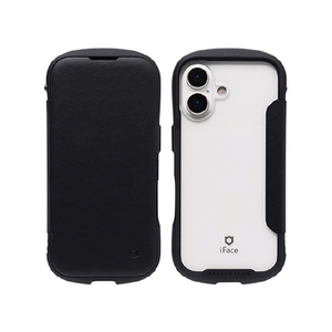 Hamee iPhone17用 ダイアリーポリカーボネートクリアケース IFACE REFLECTION ブラック 41-183339-イメージ1