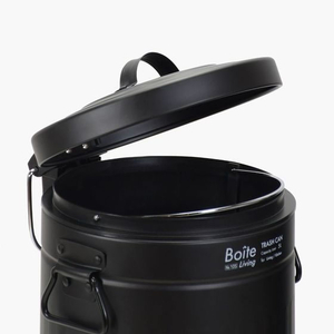 ＬＩＶ ＰＬＵＳ Boite トラッシュカン ふた付 ペダル式 5L ブラック FCF837M-NQ-0193-イメージ7