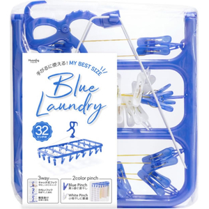 ニッコー BlueLaundry 角ハンガー 32ピンチ付 FCK791D-BLP-32-イメージ2