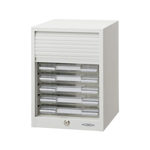 ライオン事務器 レターケース シャッター扉 A4判縦型7段 No.137PT FCC8805-217-09-イメージ1