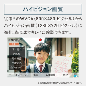 パナソニック ワイヤレスモニター付テレビドアホン VL-X70AHS-イメージ15