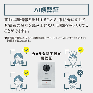 パナソニック ワイヤレスモニター付テレビドアホン VL-X70AHS-イメージ3