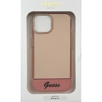 GUESS iPhone 14用ダブルレイヤー 背面ケース ピンク GUHCP14SHGCOP