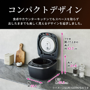 タイガー 圧力IH炊飯ジャー(5．5合炊き) ご泡火炊き オフブラック JRI-G100KO-イメージ8