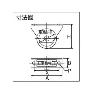 ヨコヅナ ロタ・重量戸車 105mm H型 FC572EY-3826244-イメージ2