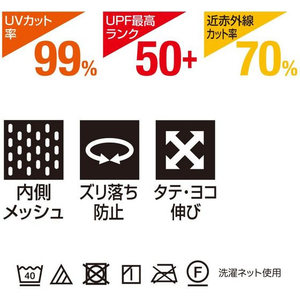 アルファックス UV指あきグローブ アクアプラス ブラック FCD091H-437345-イメージ8