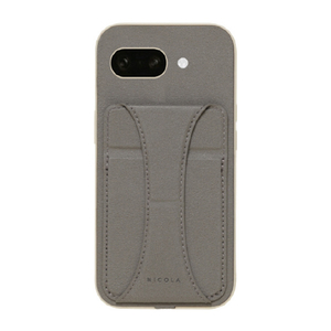 NATURAL design Google Pixel 9a用背面型ケース NICOLA チャコール GP9A-NIC02-イメージ1