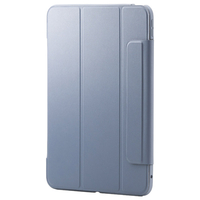 エレコム 11インチiPad Pro(M4)用 フラップケース 薄型軽量 カラーエッジ 背面クリア ブルーグレー TB-A25PMWVFCBG