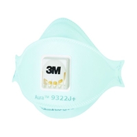3M Aura 使い捨て式防じんマスク 9322J+ DS2 排気弁付 FC967XR-8549802