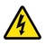 日本緑十字社 緑十字/電気危険(高電圧危険）100mm三角 10枚組 感電注意マーク粘着シール85100一辺100mm FC761GR-8151065-イメージ1