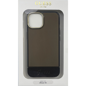 GUESS iPhone 14用ダブルレイヤー 背面ケース ブラック GUHCP14SHGCOK-イメージ1