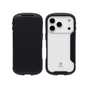 Hamee iPhone 17Pro用ダイアリーポリカーボネートクリアケース iFace Reflection ブラック 41-183360-イメージ1