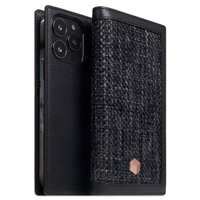 SLG Design iPhone 14 Pro用Edition Calf Skin Leather Diary ブラック SD24336I14PBR